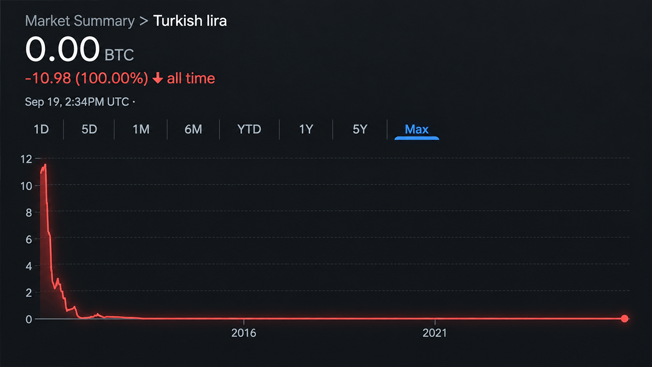 Bitcoin Price Nears 4 Million Lira as Turkey’s Currency Hits the Floor